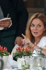 GERI HALLIWELL at an Al Fresco Meal in Primrose Hill 06/25/2017
