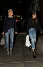 GIGI and YOLANDA HADID Night Out in New York 06/06/2017