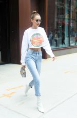 GIGI HADID Out and About in New York 06/14/2017