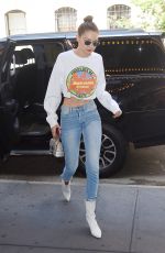 GIGI HADID Out and About in New York 06/14/2017