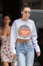 GIGI HADID Out and About in New York 06/14/2017