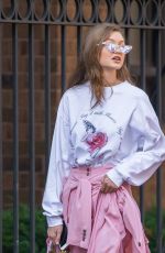 GIGI HADID Out in New York 06/11/2017