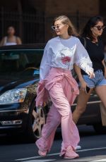 GIGI HADID Out in New York 06/11/2017