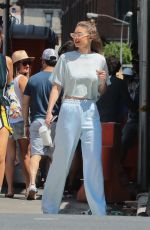 GIGI HADID Out in New York 06/25/2017