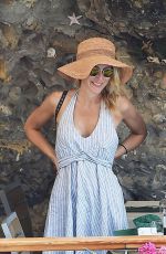 GILLIAN ANDERSON in Bikini on Vacation in Portofino 06/16/2017