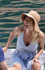 GILLIAN ANDERSON in Bikini on Vacation in Portofino 06/16/2017