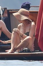 GILLIAN ANDERSON in Bikini on Vacation in Portofino 06/16/2017