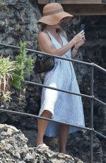 GILLIAN ANDERSON in Bikini on Vacation in Portofino 06/16/2017