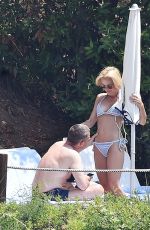 GILLIAN ANDERSON in Bikini on Vacation in Portofino 06/21/2017