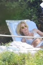 GILLIAN ANDERSON in Bikini on Vacation in Portofino 06/21/2017