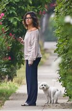 GINA RODRIGUEZ Out with Her Dog in Los Angeles 05/31/2017