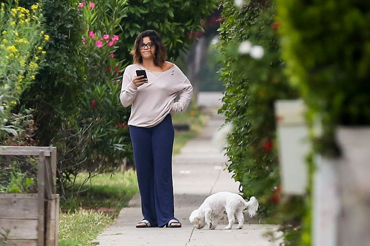 GINA RODRIGUEZ Out with Her Dog in Los Angeles 05/31/2017 – HawtCelebs