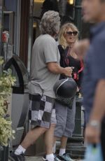 GOLDIE HAWN and Kurt Russell Out Shopping in Skiathos 06/18/2017