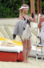 GOLDIE HAWN in Swimsuit on the Beach in Greece 06/15/2017