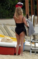 GOLDIE HAWN in Swimsuit on the Beach in Greece 06/15/2017