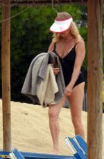 GOLDIE HAWN in Swimsuit on the Beach in Greece 06/15/2017