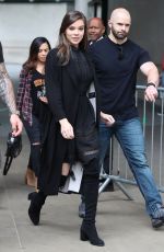 HAILEE STEINFELD Arrives at BBC Radio 1 in London 06/12/2017