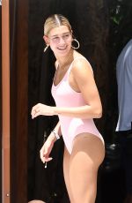 HAILEY BALDWIN in Swimsuit on the Beach in Miami 06/10/2017