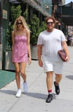 HAILEY CLAUSON in Short Dress Out in New York 06/21/2017