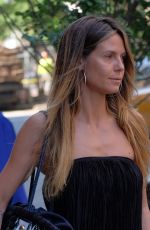 HEIDI KLUM Out Make-up Free in New York 06/13/2017