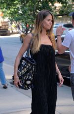 HEIDI KLUM Out Make-up Free in New York 06/13/2017