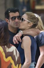 HELEN SVEDIN and Luis Figo Out for Lunch in Madrid 06/26/2017