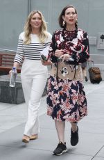 HILARY DUFF and MIRIAM SHOR on the Set of Younger in New York 06/19/2017