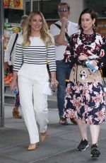 HILARY DUFF and MIRIAM SHOR on the Set of Younger in New York 06/19/2017