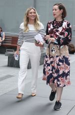 HILARY DUFF and MIRIAM SHOR on the Set of Younger in New York 06/19/2017