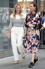 HILARY DUFF and MIRIAM SHOR on the Set of Younger in New York 06/19/2017