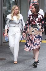 HILARY DUFF and MIRIAM SHOR on the Set of Younger in New York 06/19/2017