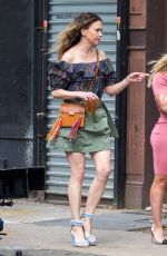 HILARY DUFF and SUTTON FOSTER on the Set of Younger in New York 06/02/2017