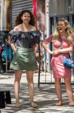 HILARY DUFF and SUTTON FOSTER on the Set of Younger in New York 06/02/2017