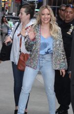 HILARY DUFF Arrives at Good Morning America in New York 06/19/2017