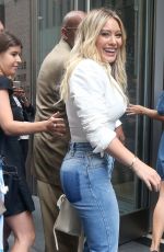 HILARY DUFF Arrives at SiriusXM Studio in New York 06/26/2017