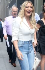 HILARY DUFF Arrives at SiriusXM Studio in New York 06/26/2017