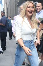 HILARY DUFF Arrives at SiriusXM Studio in New York 06/26/2017