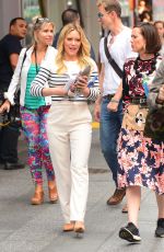 HILARY DUFF Leaves Good Morning America in New York 06/19/2017
