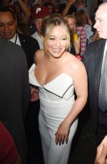 HILARY DUFF Leaves NBC Rockefeller Studios in New York 06/28/2017