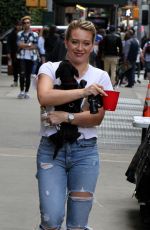 HILARY DUFF on the set of Younger in New York 06/08/2017