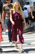 HILARY DUFF on the Set of Younger in New York 06/13/2017