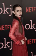 LILY COLLINS at Okja Premiere in New York 06/08/2017