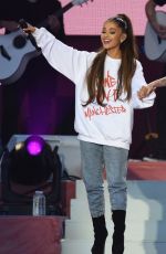 ARIANA GRANDE Performs at One Love Manchester Benefit Concert in Manchester 06/04/2017