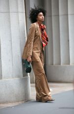 IMAAN HAMMAM on the Set of a Photoshoot for Vogue Magazin in New York 06/02/2017