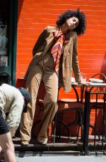 IMAAN HAMMAM on the Set of a Photoshoot for Vogue Magazin in New York 06/02/2017