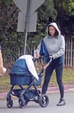 IRINA SHAYK Out with Her Baby in Los Angeles 06/01/2017