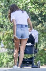 IRINA SHAYK Out with Her Baby in Los Angeles 06/12/2017