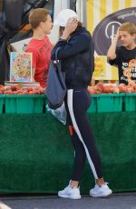 IRINA SHAYK Shopping at Farmer