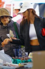 IRINA SHAYK Shopping at Farmer