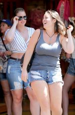 ISKRA LAWRENCE in Denim Shorts Out at Disneyland in Anaheim 06/23/2017